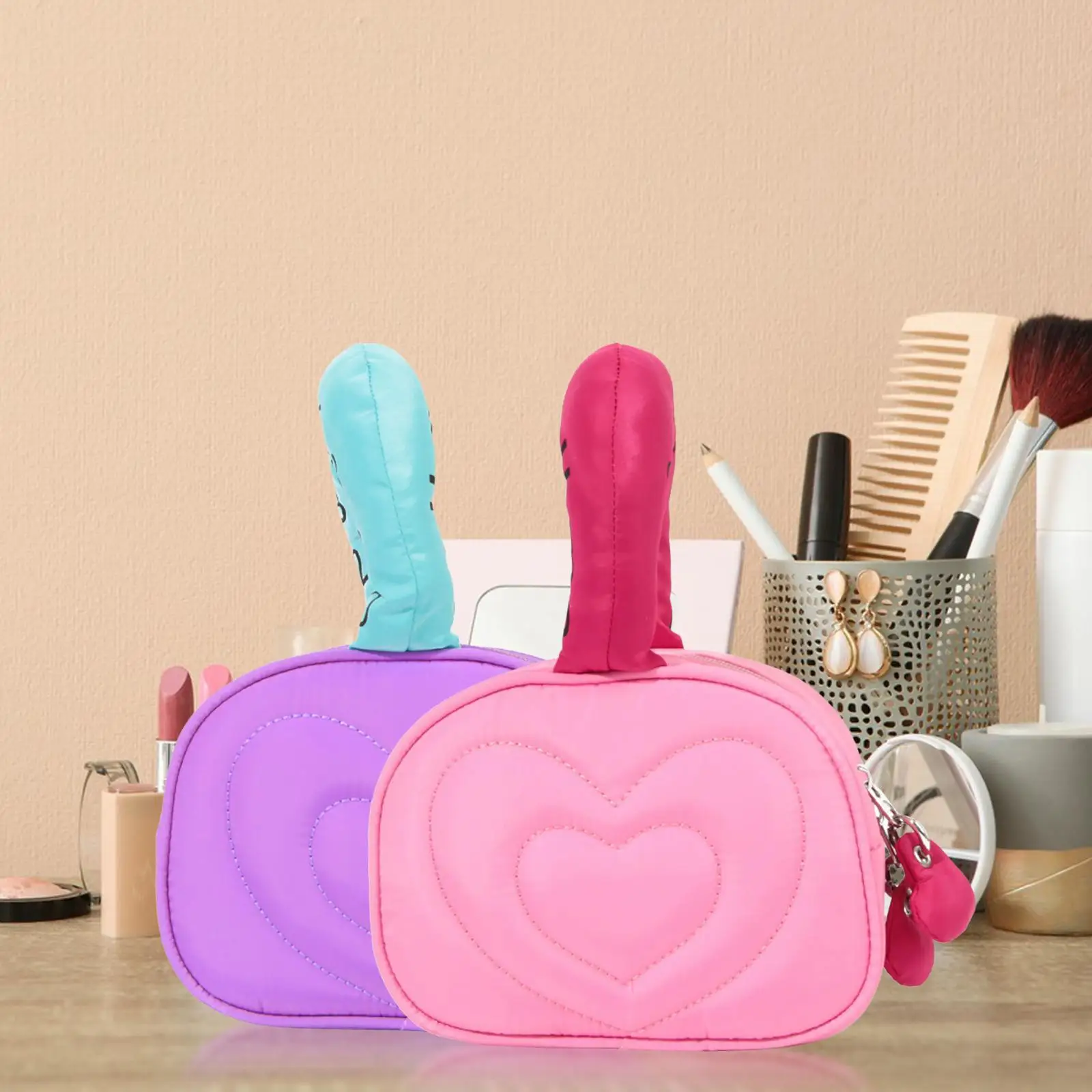 Cosmetic Bag Toiletry Bag Make up Pouch Brushes Storage Women Makeup Bag