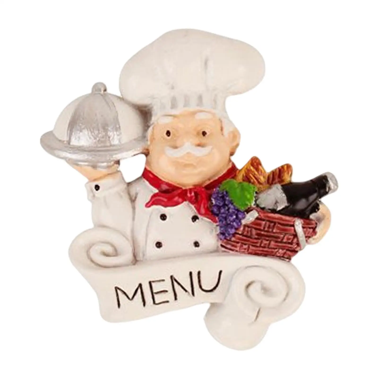 Chef Figurine Statue Fridge Magnet Funny Resin Decoration 3D Refrigerator Magnets Sticker for Home Decor Maps Kitchen