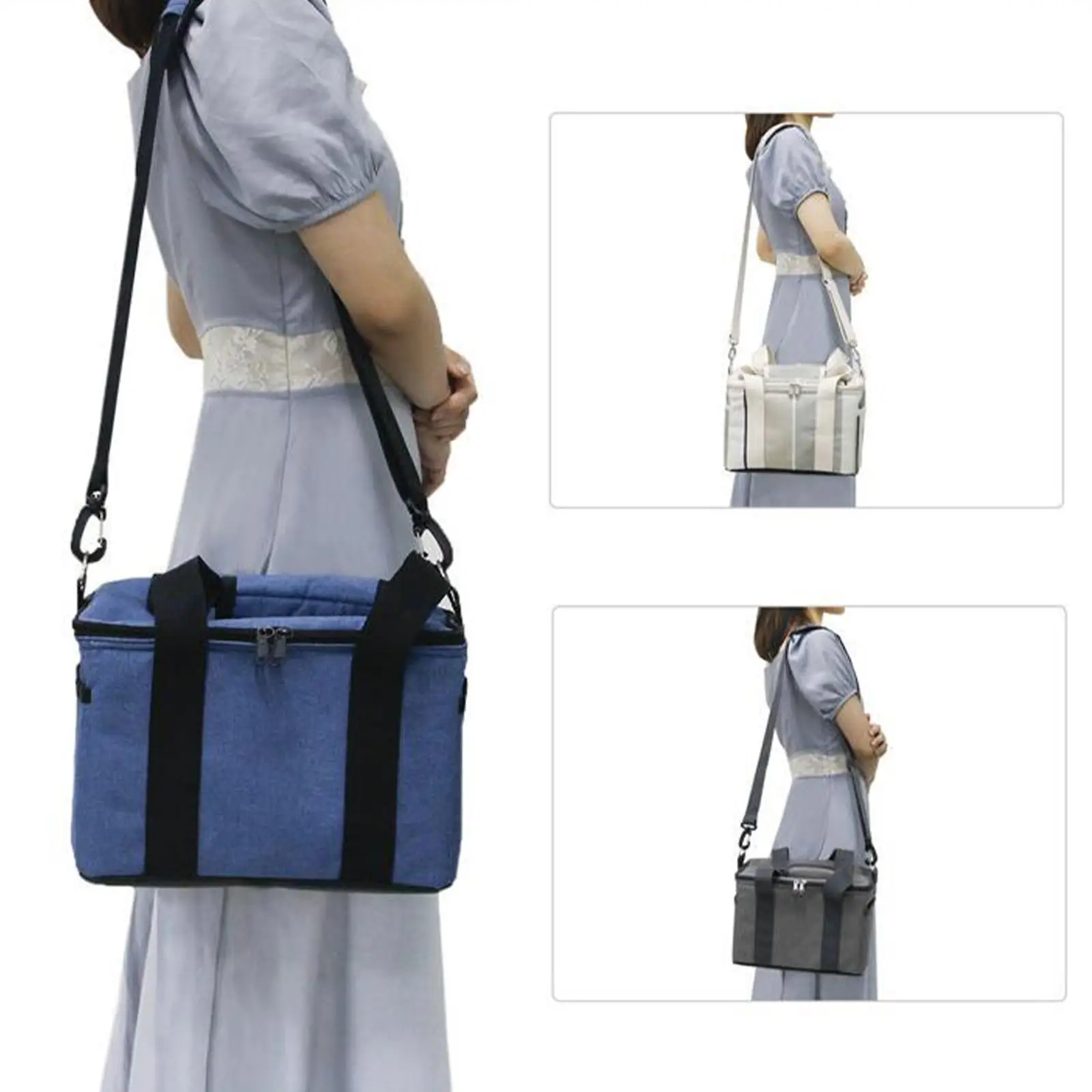 Waterproof Large Capacity Insulation Food Cooler Bag Thermal Lunch Box Carrier Storage Handbag Travel BBQ Hand Bags