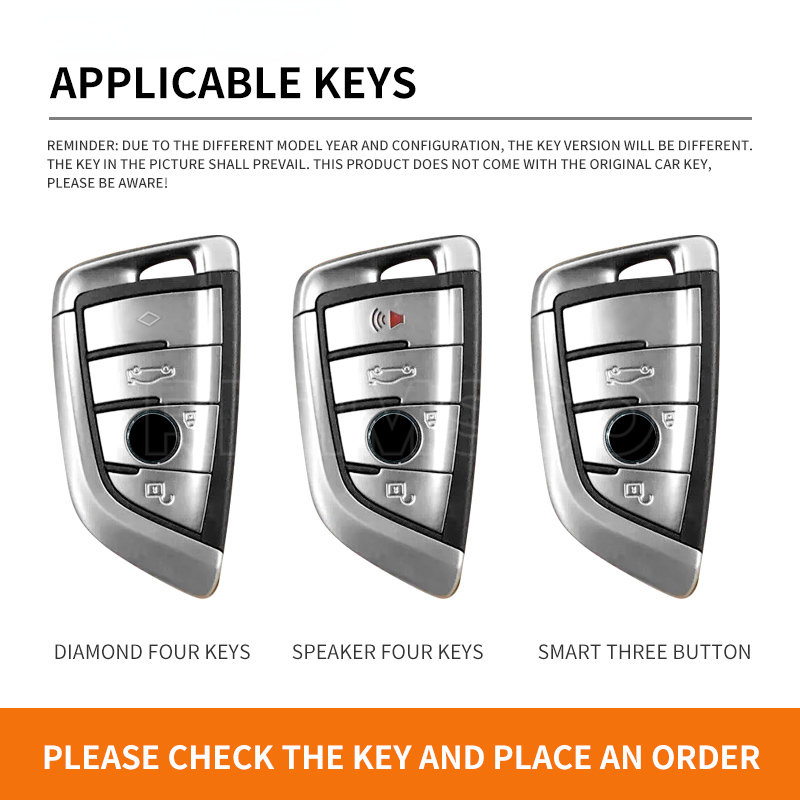 Metallo Chiave Dell'automobile di Cuoio Della Copertura Della Cassa Borsette Fob Per BMW 1 3 5 7 X1 X3 X5 X6 X7 Serie G20 G30 G01 G02 G05 F15 F16 G07 G32 Accessori - S0e346b320f2b408b9ccfa9ea181a44cdr