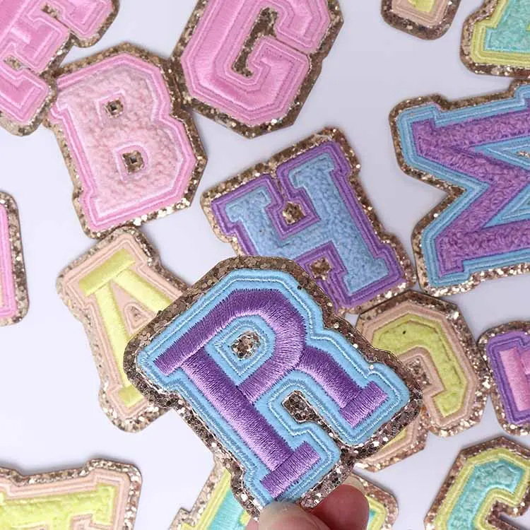 Description Picture 3 of item6cm A-Z Felting Sticker Towel English Letter Patches for Clothes Embroidery Appliques Clothing Name Diy Craft Accessories
