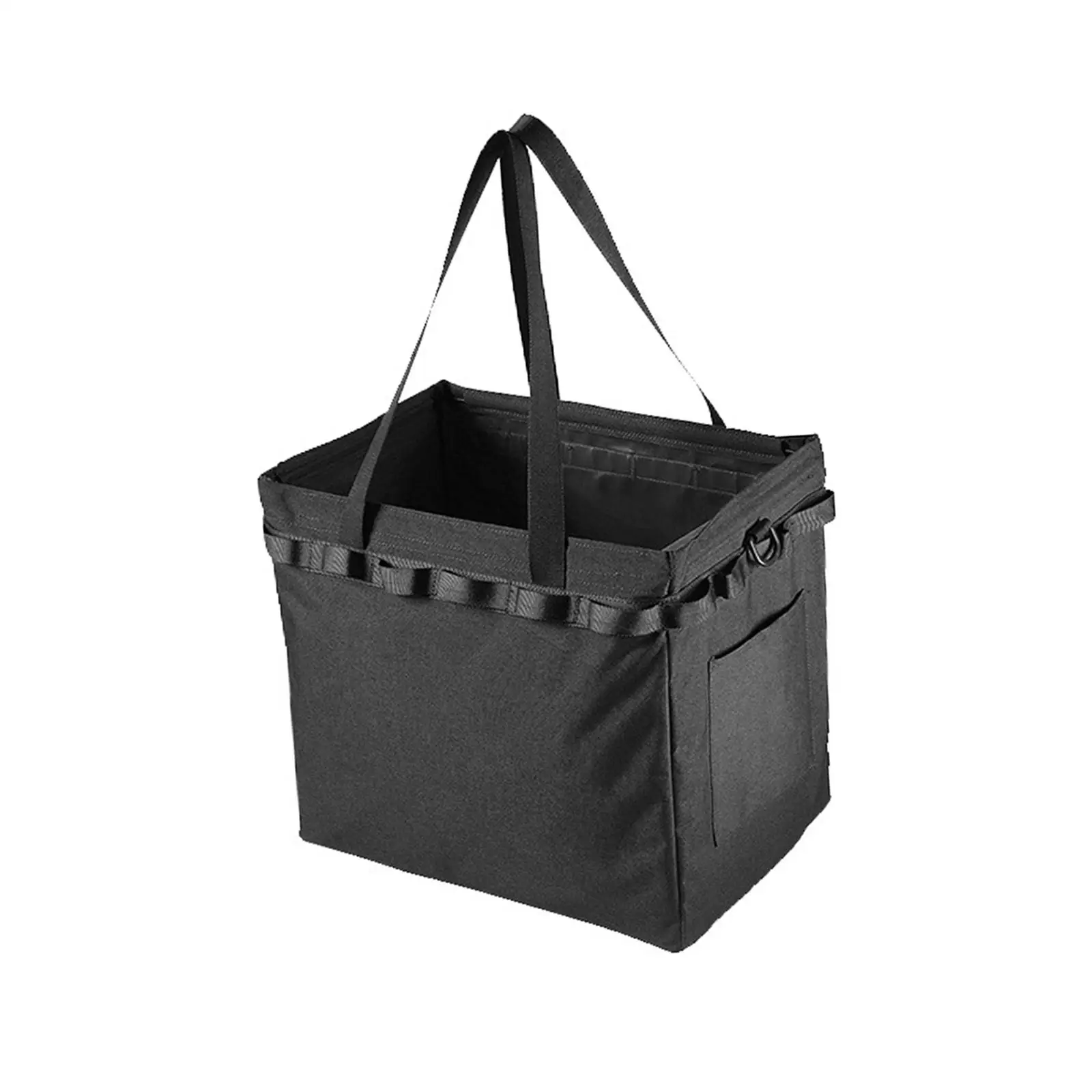 Outdoor Picnic Storage Bag Handbag Utility Carry Bag Large Capacity Black 36.5x24.5x32.5cm Convenient for Family Hiking Portable
