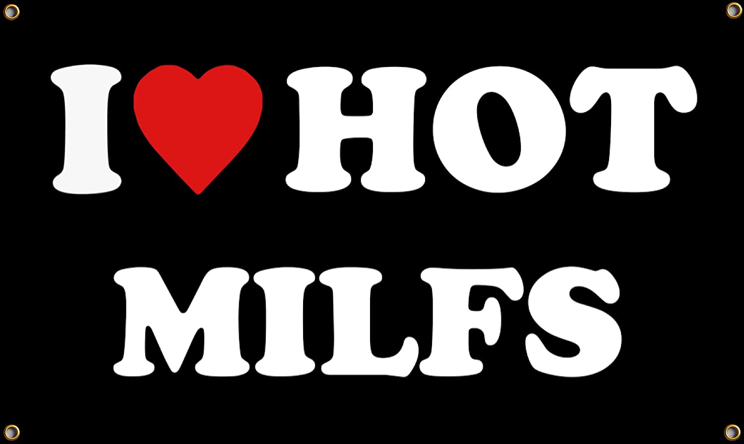 I Love Hot Milfs флаг I Heart Milfs флаг-3x5 футов забавное украшение  Баннер гобелен для дома и улицы | AliExpress