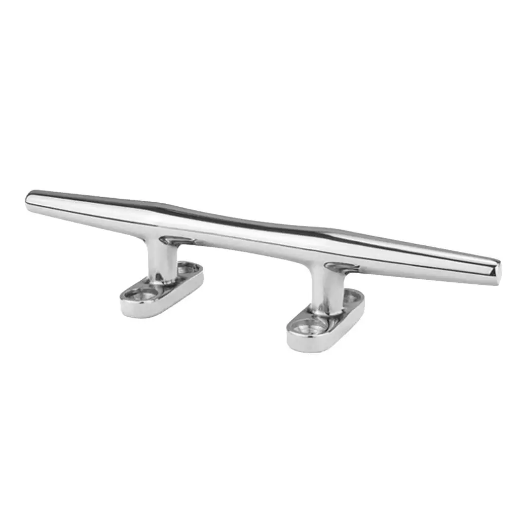 Mirror Polished Open Base Cleat for Marine Boat Canoe Kayak Deck Mount, 6 Inch,
