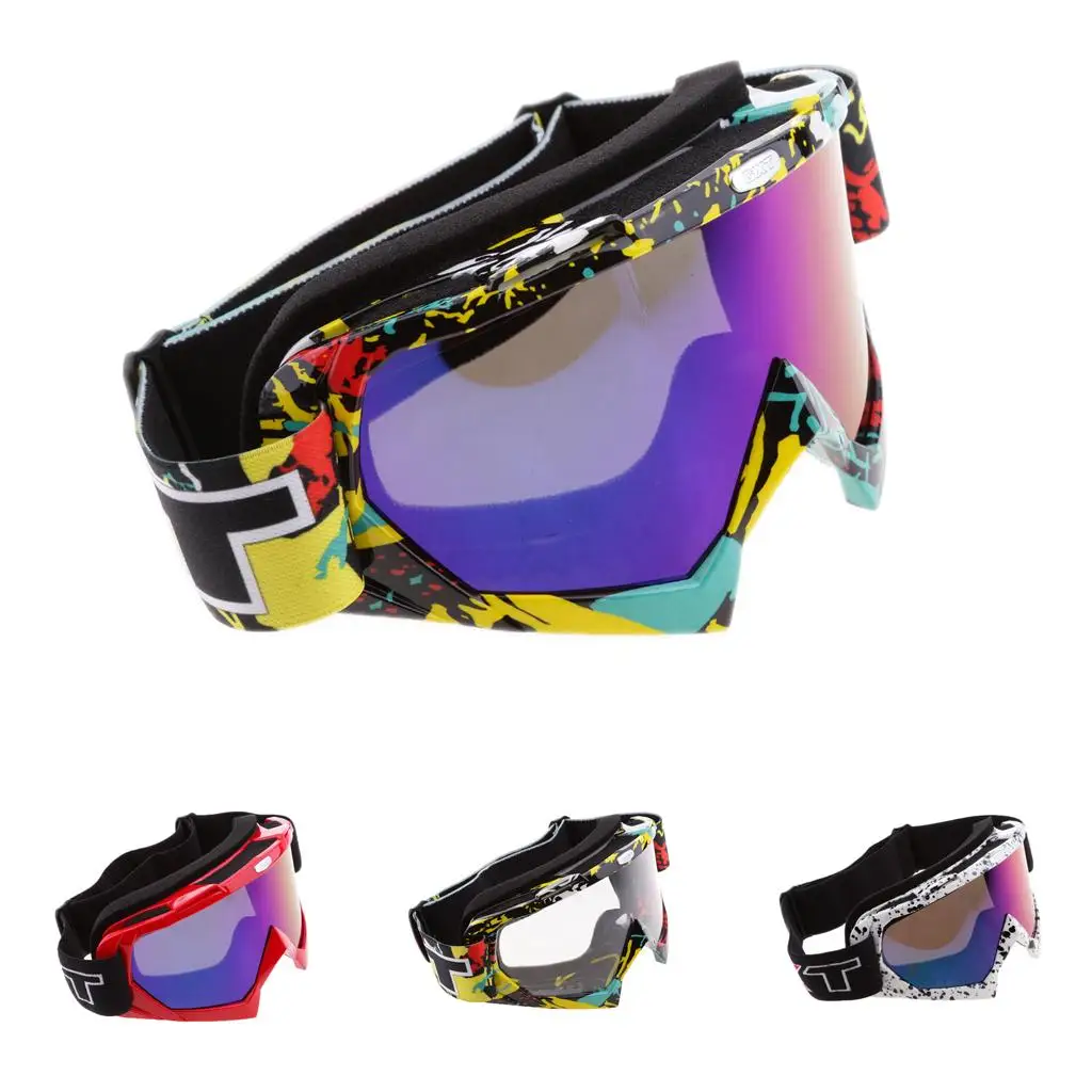 Motorcycle Motocross Dirt Bike ATV Racing Goggles Ski Snowboard Snowmobile Glasses Windproof Dustproof Eyewear