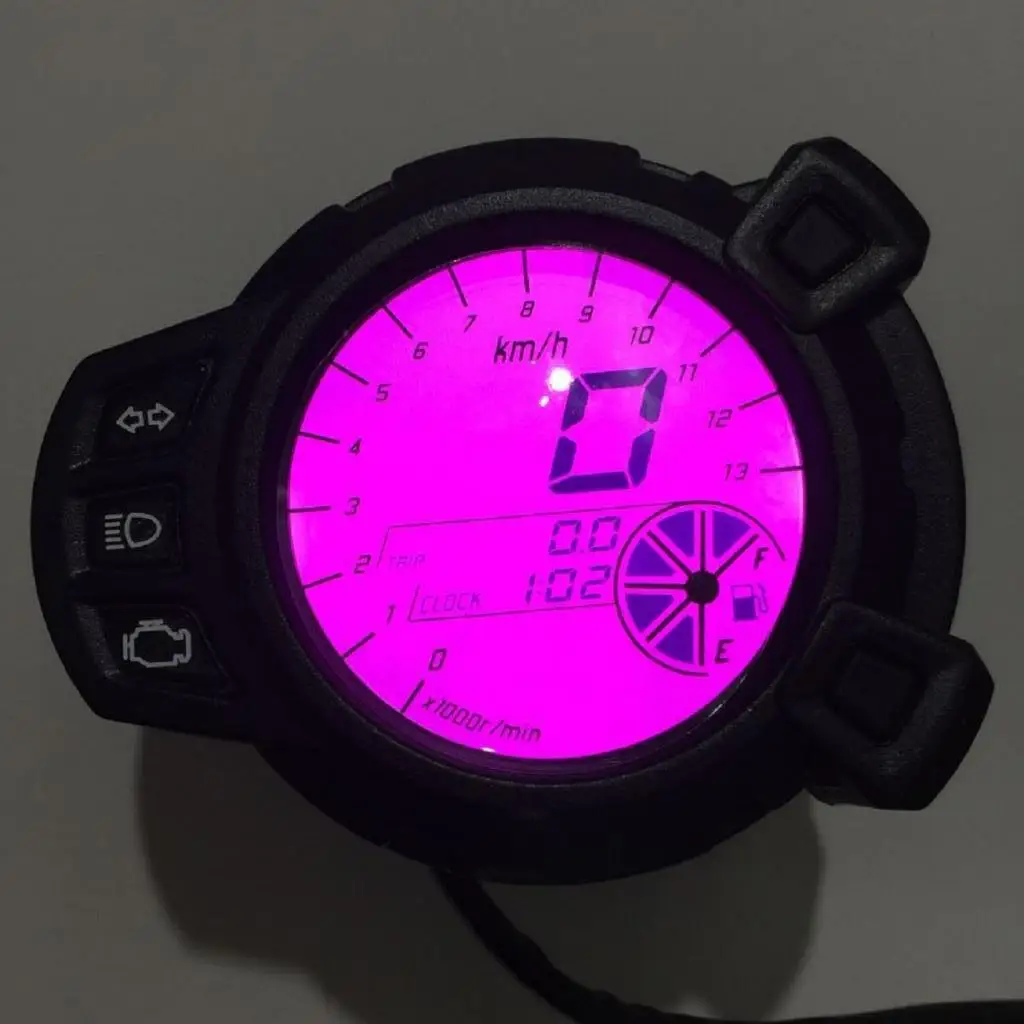 12V Motorcycle Digital Speedometer Tachometer Odometer Gauge
