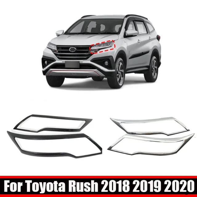 For Toyota Rush 2018 2019 2020 carbon Chrome Front Head Light