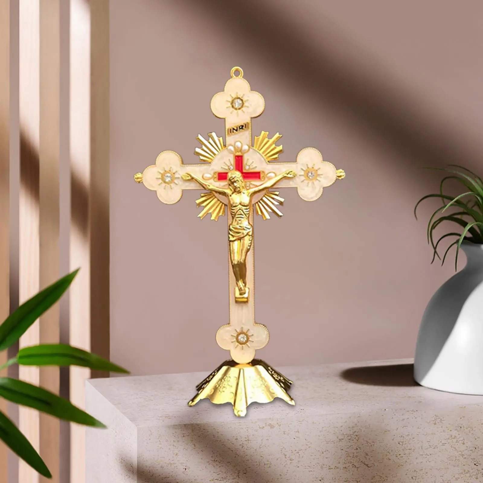 Standing Crucifix Collection Jesus Crucifix for Home Decor Table Chapel