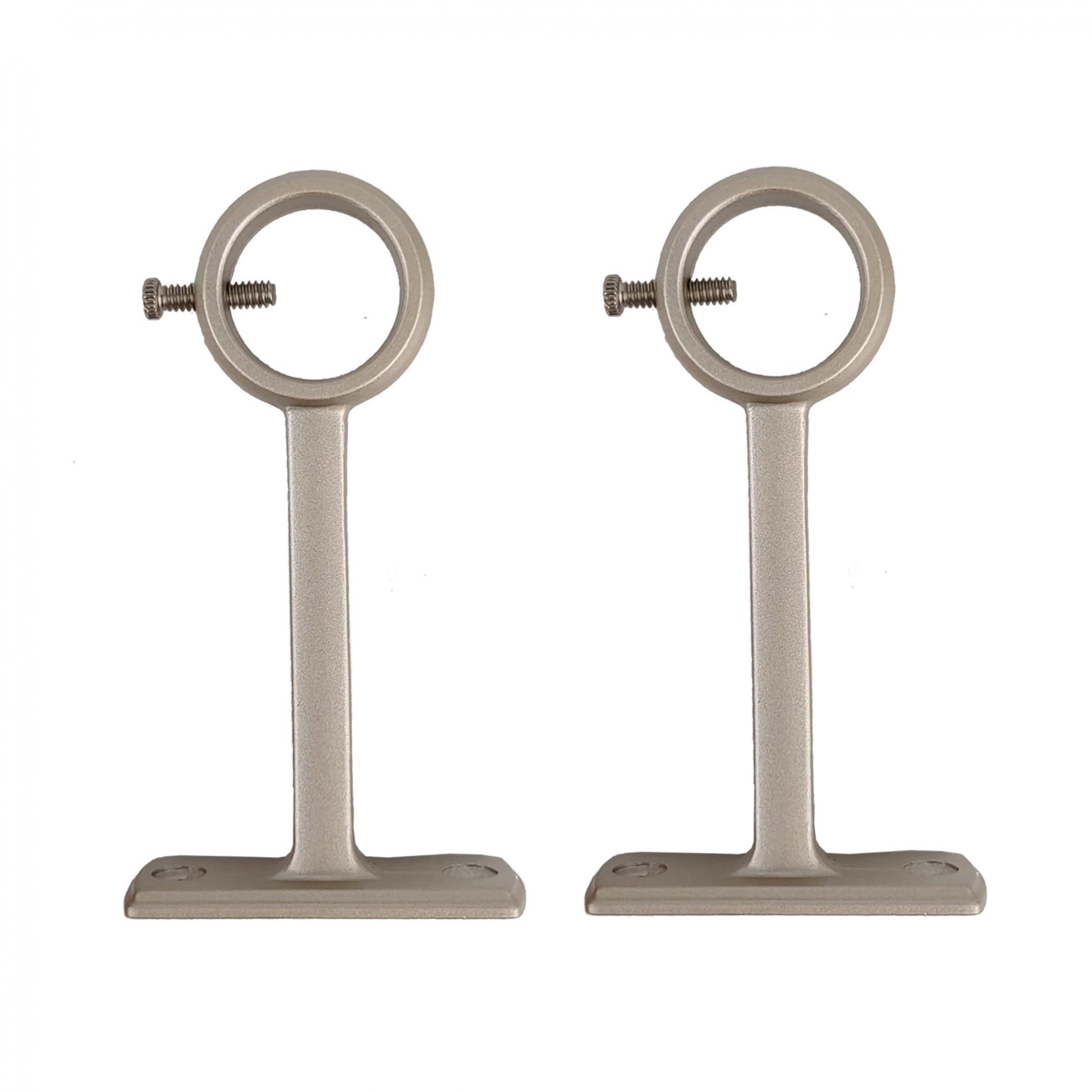 ajustáveis, único furo Rod Holder, Quarto e Sala, 2Pcs