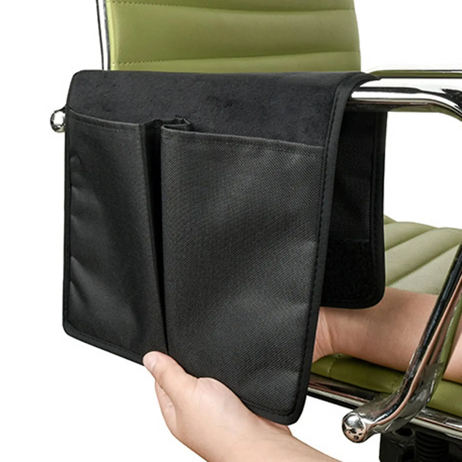 Chair Side Storage Organizer Bedside Storage Bag Phone Holder Bag Multi Pockets Chair Side Bag for Glasses Phone Remotes Black