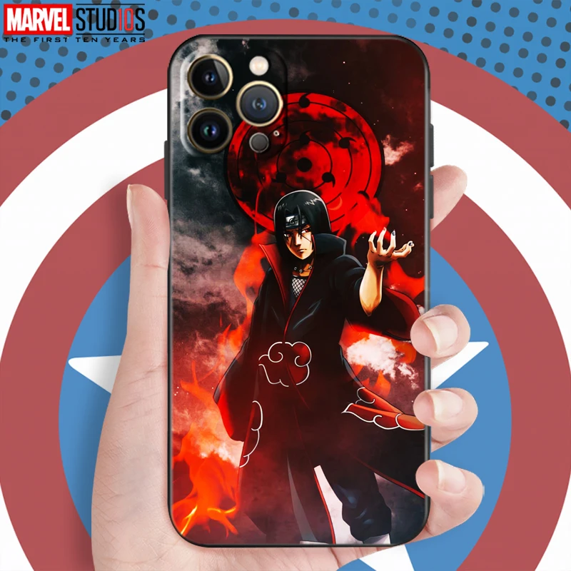 iphone xr card case Naruto Akatsuki Uchiha Itachi For Apple iPhone 13 12 11 Pro 12 13 Mini X XR XS Max SE 5 6 6s 7 8 Plus Phone Case TPU cases for iphone xr