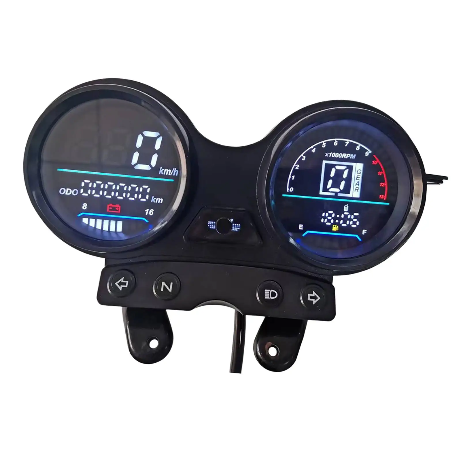 DC 12V Motorcycle Odometer Speedometer for Ybr 125 Replaces Spare Parts