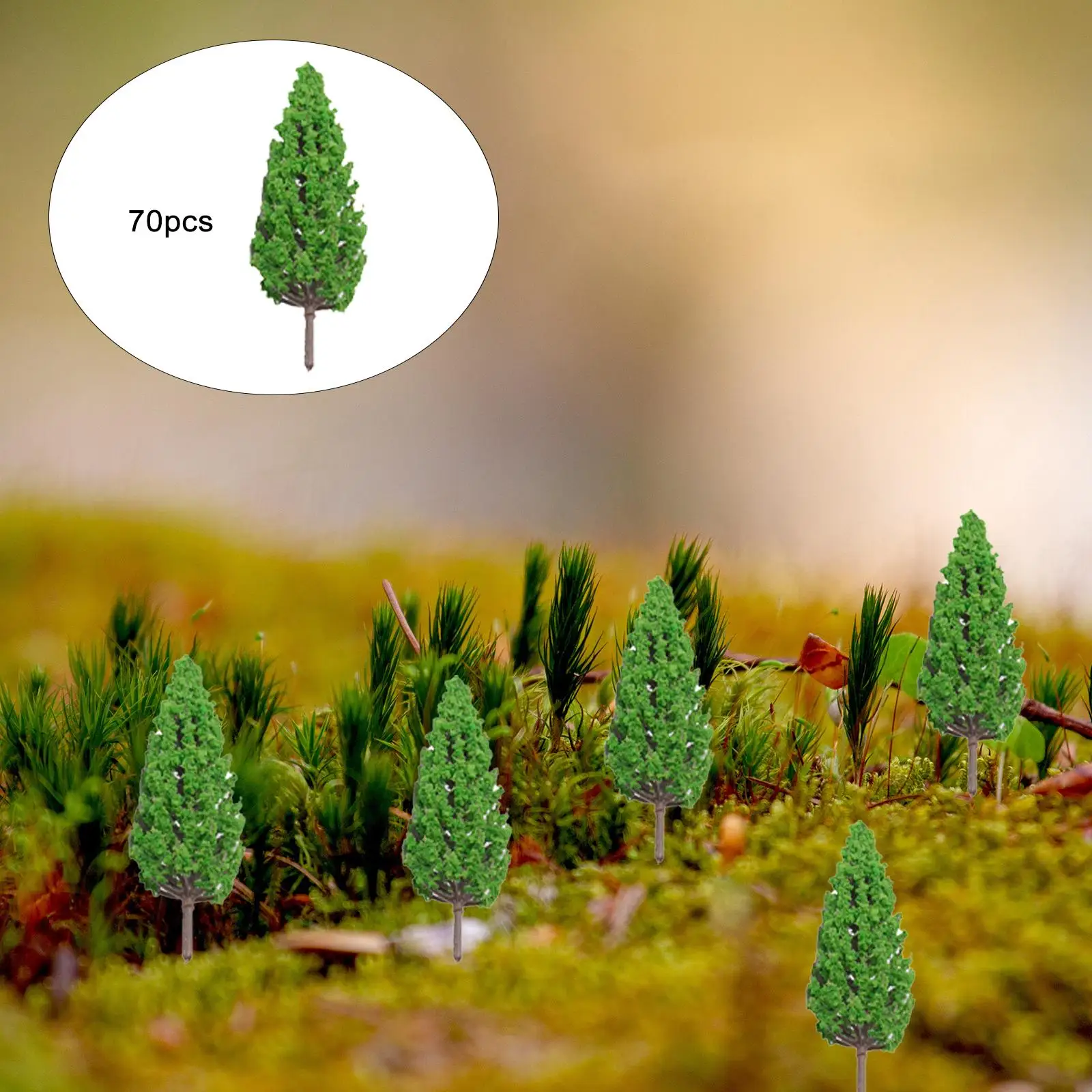 70 Pieces Mini Landscape Tree Model Trees for DIY Crafts Miniature Scenery