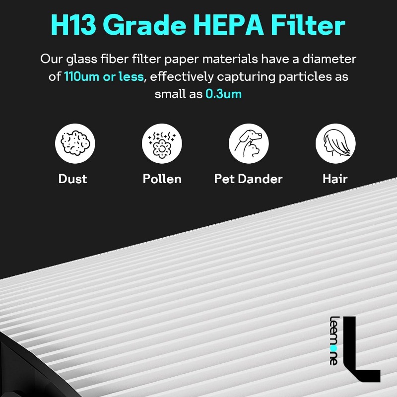 Title 3, Leemone True HEPA+Carbon Filter 2-Pack Replacem...