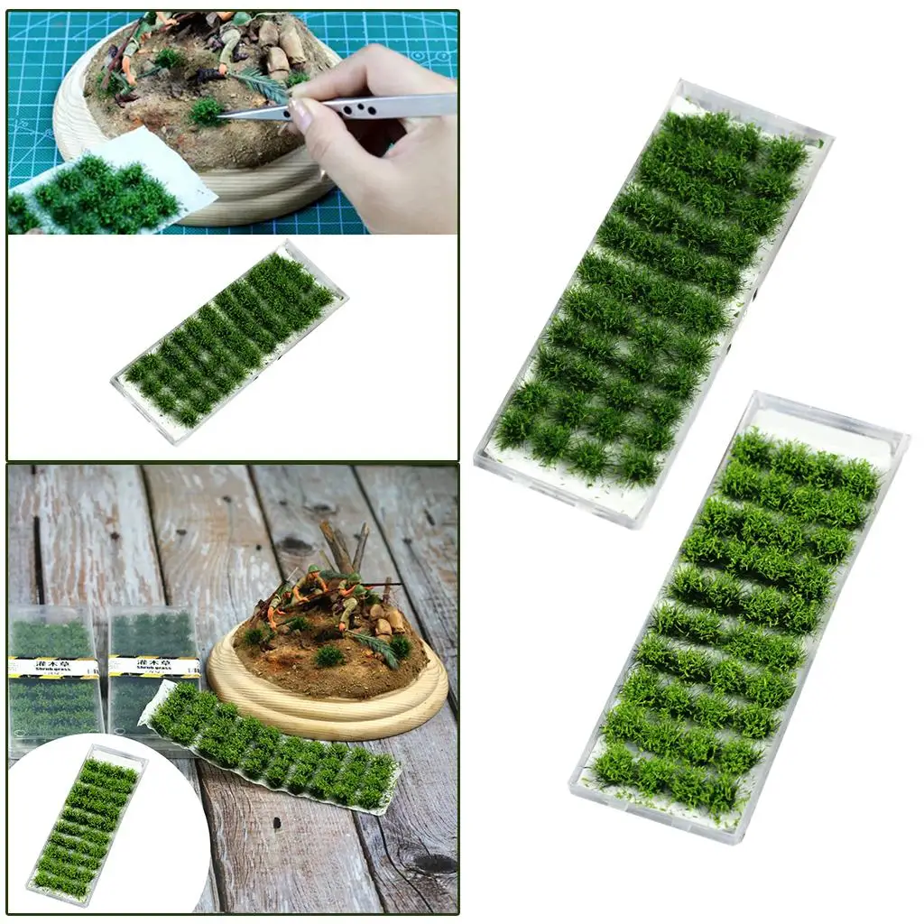 40 PCS Model Scene Terrain Production Simulation Grass Cluster Wild Grass DIY Miniature Garden Decor Scenery Model Landscape