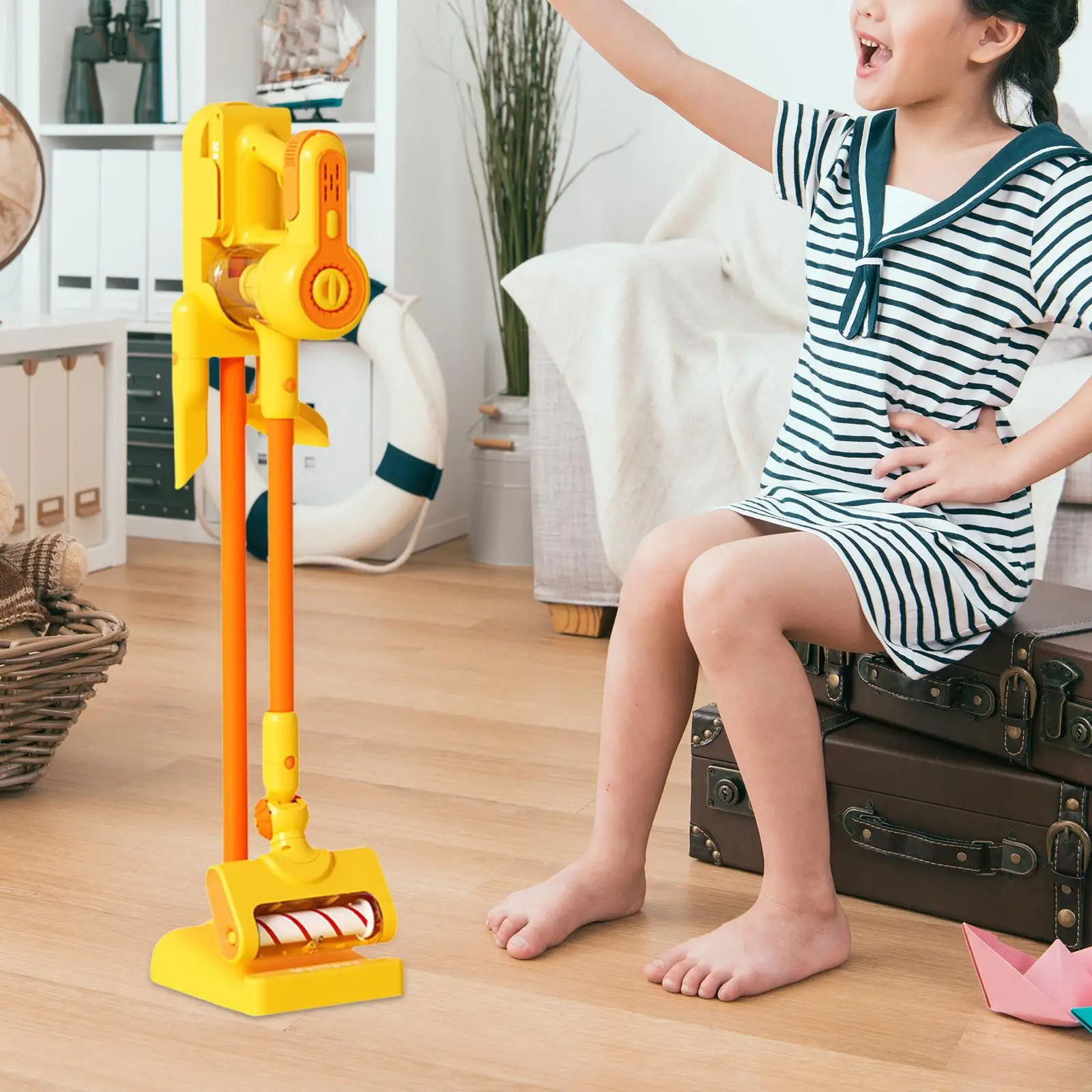 Vacuum Toy Pretend Play Toy Vacuum Cleaner Kids Vacuum Cleaner Toy house Cleaning Toy for Kids Boys Children Girls Gift