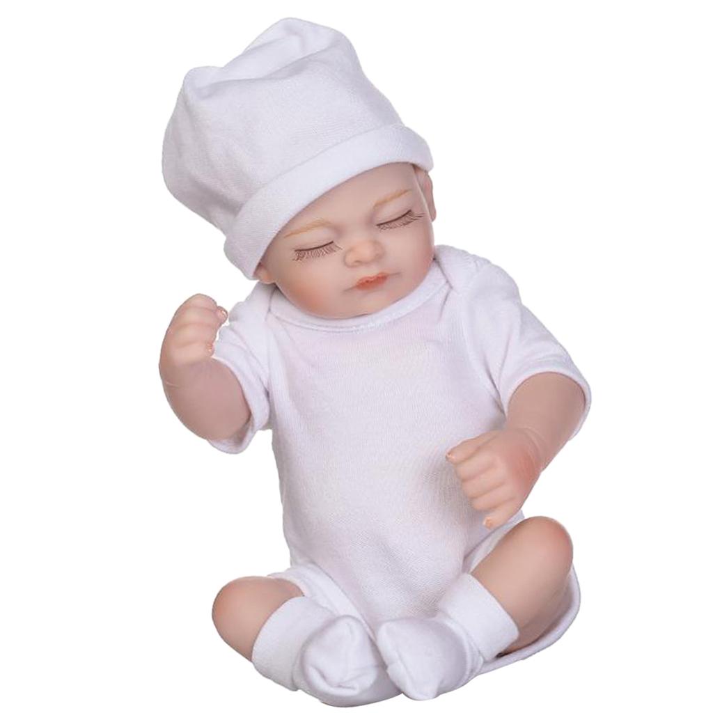 10inch Simulation Vinyl Reborn Doll Newborn Baby Pregnant Learning Toy Gift White