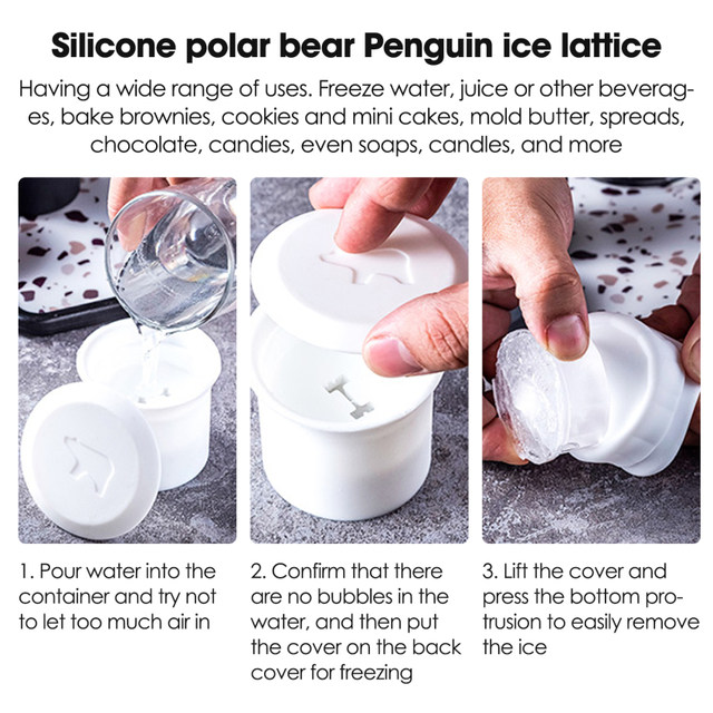 Polar Bear & Penguin Ice Cubes (set of 2 pieces)