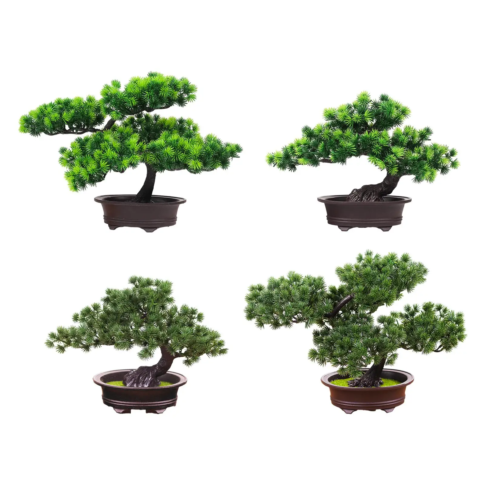 Artificial Bonsai Decor Pine Tree House Plants Desk Ornament for Home Garden