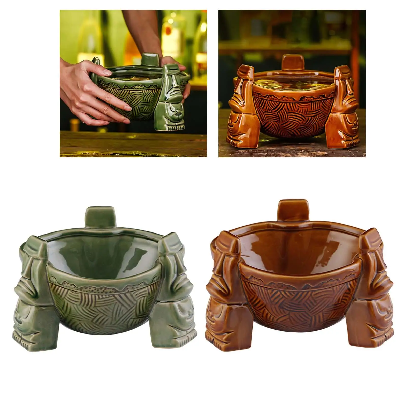 Creative 1000ml Ceramic Punch Bowl Barware for Coffee Milk Juice 