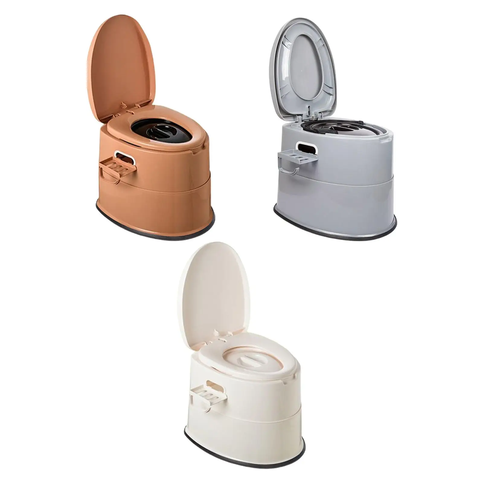Outdoor Potty with Lid Detachable Inner Bucket Sturdy Portable Toilet for Adults for Indoor Living Room Hiking Trips