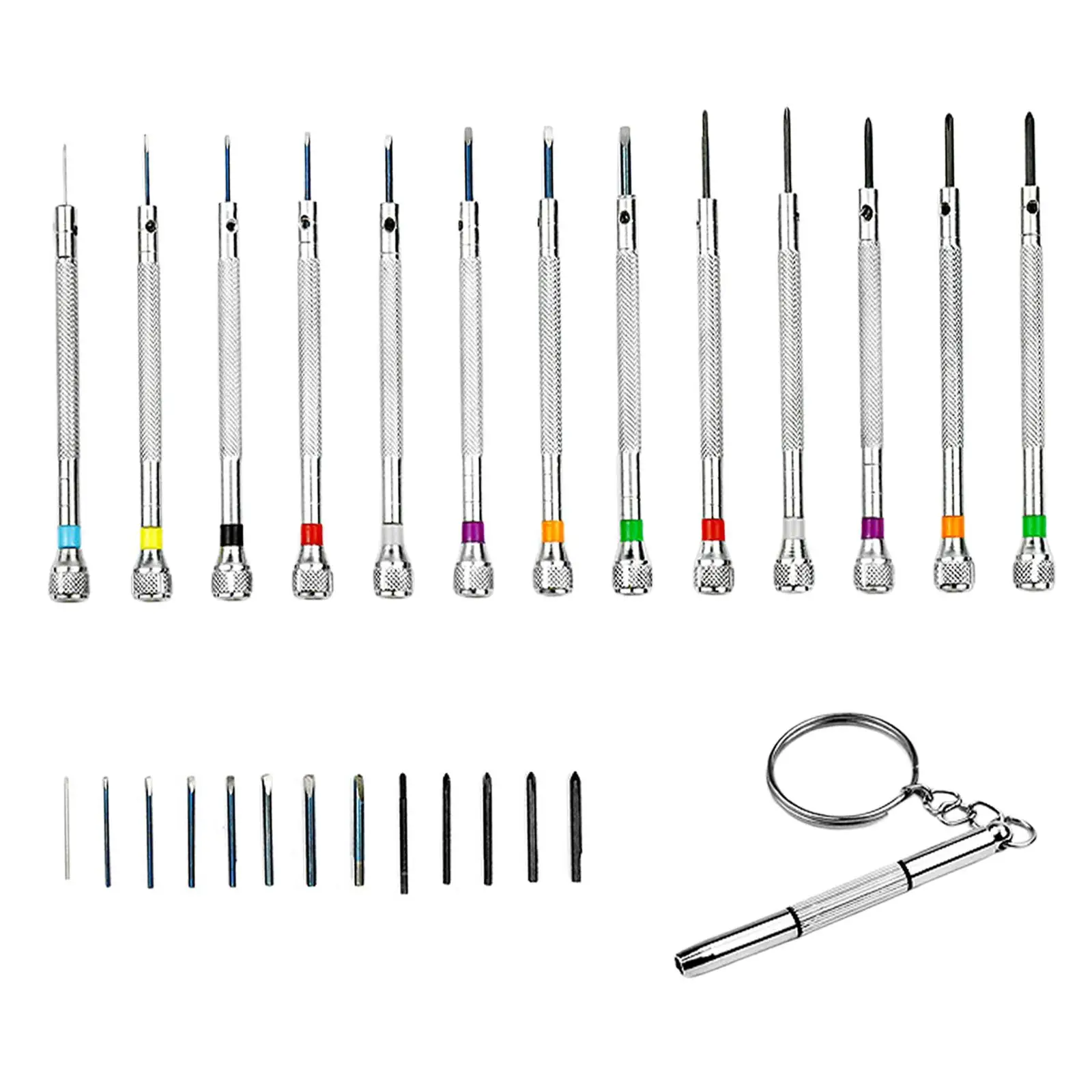 13 Pieces Watch Repair Screwdriver Set Small Premium Multifunction Sturdy for Watch Smartphone Electronices Glasses Repair Tool