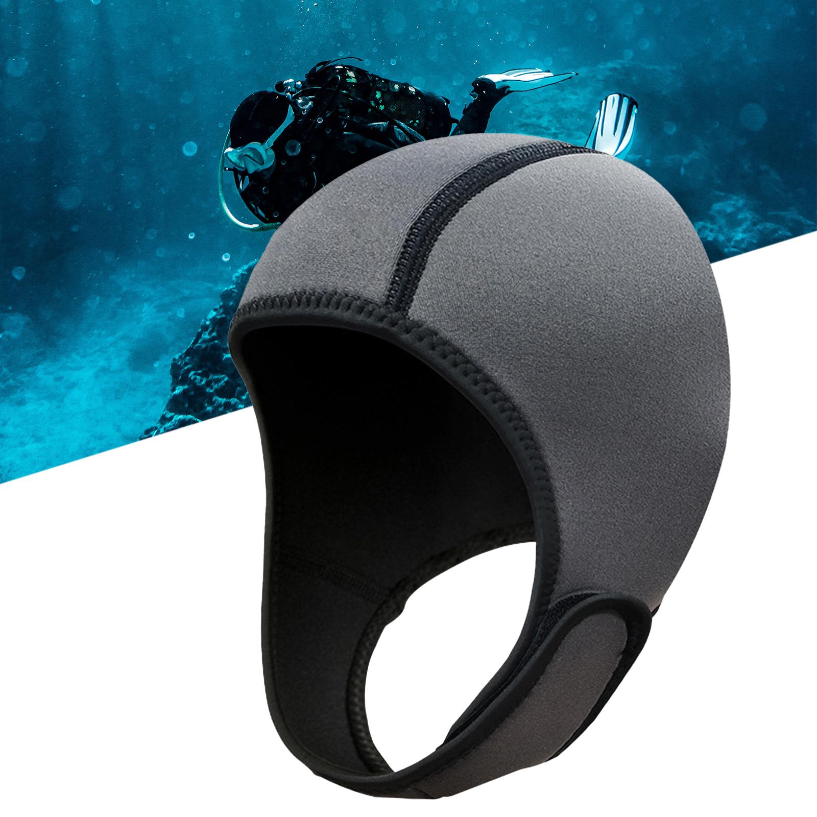 Scuba Diving Hood Head Protection Elastic with Chin Strap 2mm Neoprene Diving Wetsuit Hood for Women Men Surfing Rafting