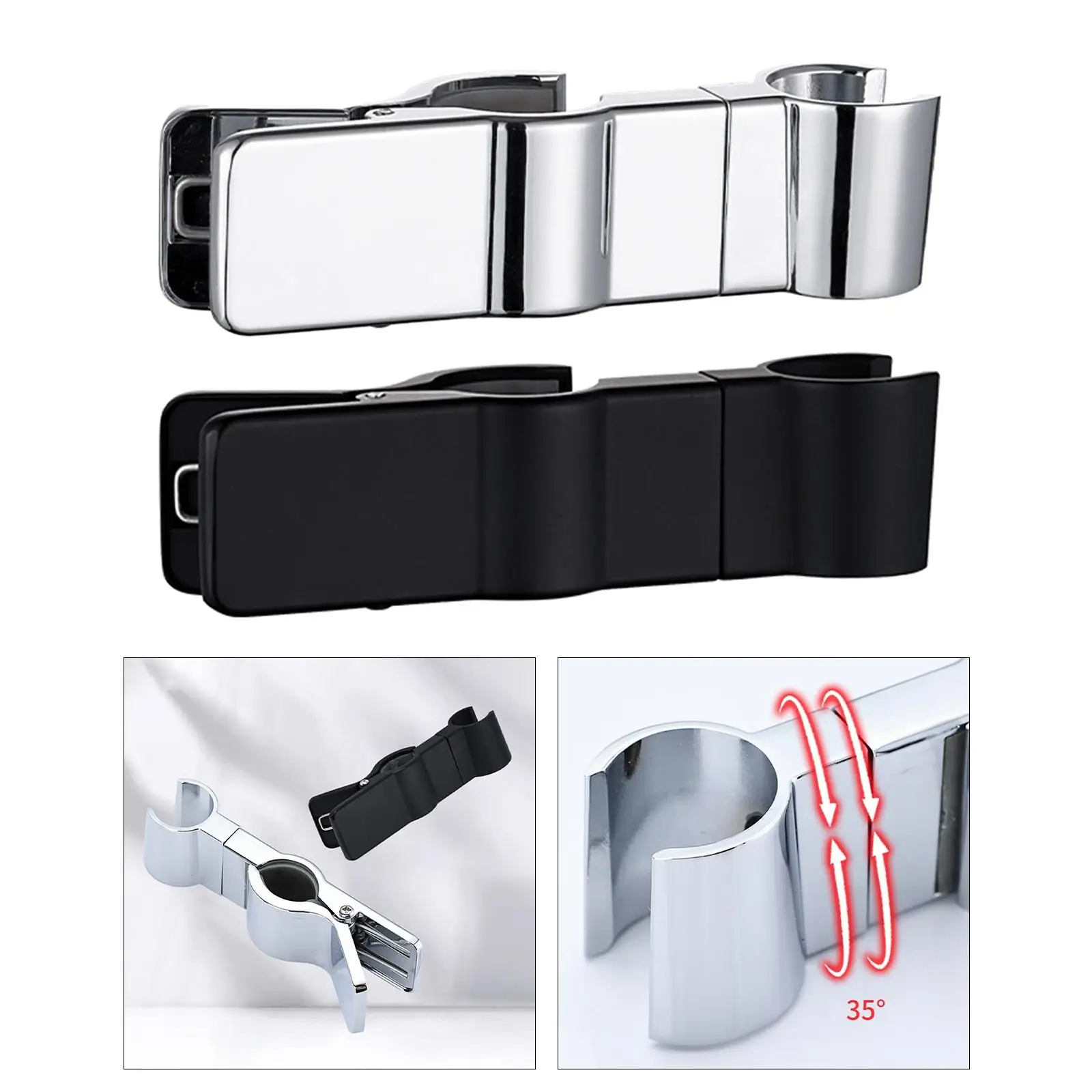 Suitable 20-29mm Round Shower Rod Universal Adjustable Shower headheld clip Handheld Shower Bracket for Accessories