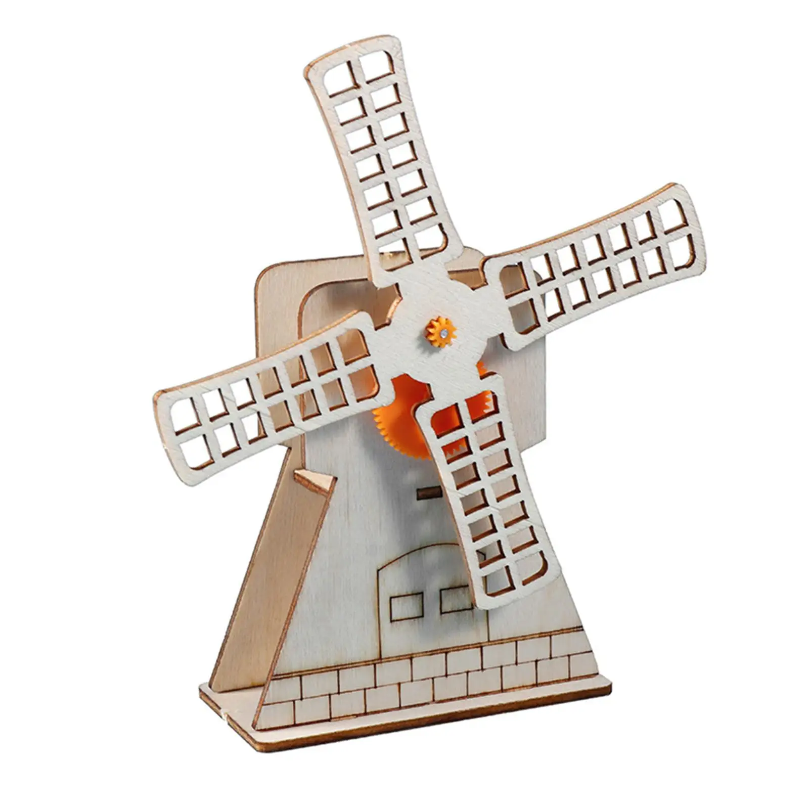 Windmill Wooden House Ornaments Science Teaching Toy Science Projects Windmill Model Kit for Children Boys Girls Birthday Gifts