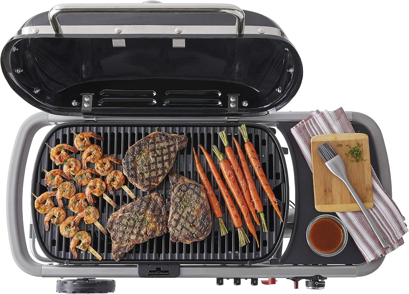 Title 3, Weber Traveler Portable Gas Grill, Black grill...