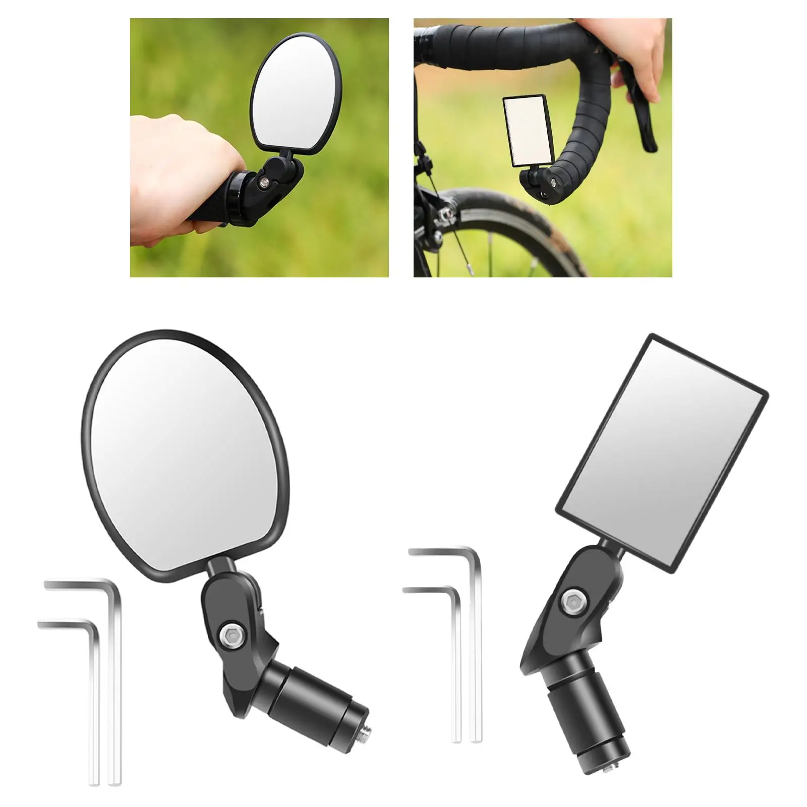 Road Bicycle Rearview Mirror Universal Adjustable Rotatable Bike Handlebar