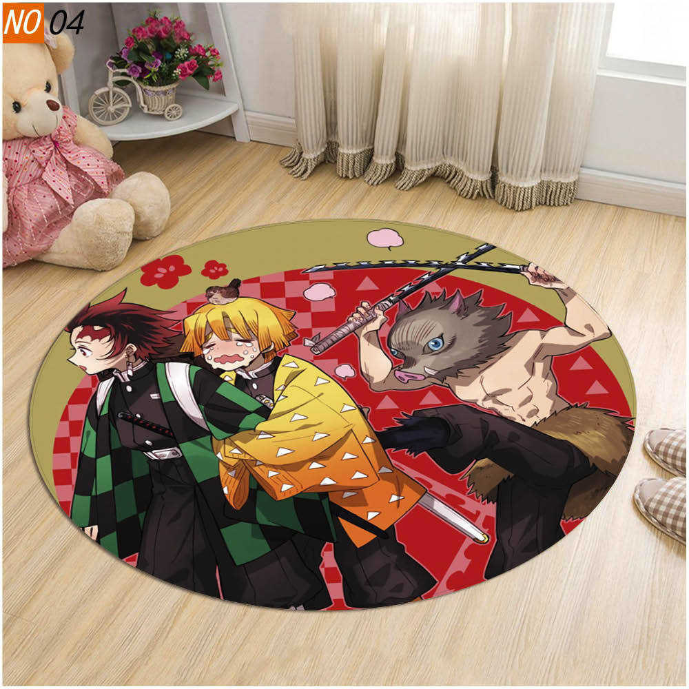 Waliicorners Anime Demon Slayer Round Carpet Rug Non-Slip Gaming Mat Floor Mat Carpets Rug Home Decor 7 S0e69286a2cdf4e0c822c62d47280a182t