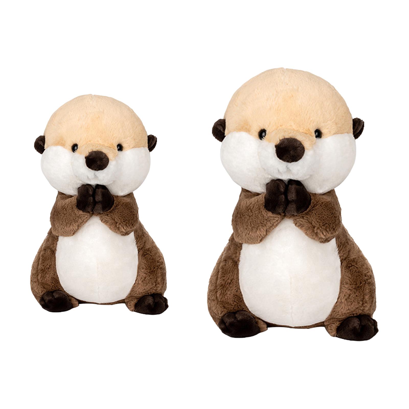 Plush Otter Stuffed Toys Plush Stuffed Pillow Cuddly Huggable Otter Plush Doll for Children Room Decor Kids Birthday Gifts