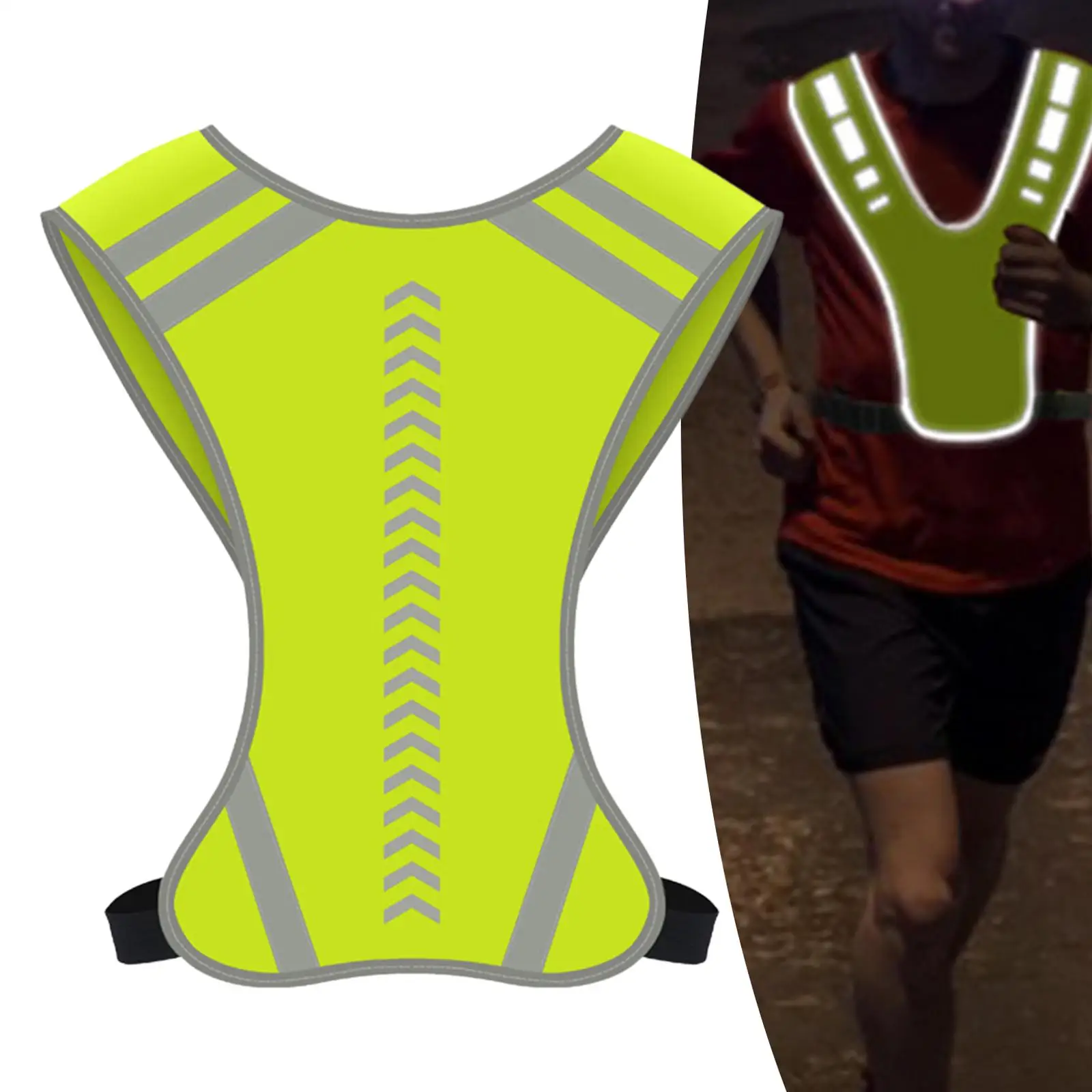 Reflective Vest Men Women Night Riding Vest for Outdoor Activities Walking