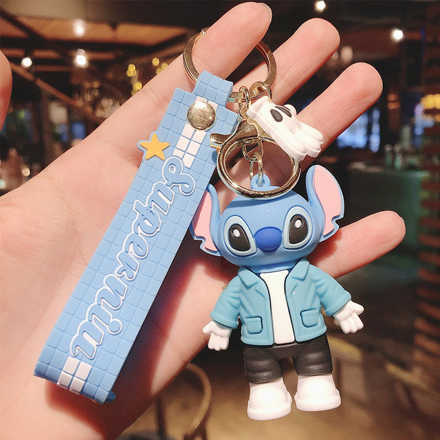 cartoon lilo & stitch keychain kawaii