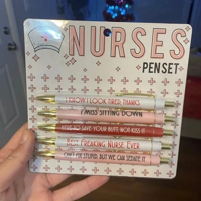 MESMOS 3pk Funny Nurse Pens for Nurses, Funny Nurse Gifts for Women, Nurse  Accessories for Work, Nurse Essentials, Fancy Pens for Women, Nursing