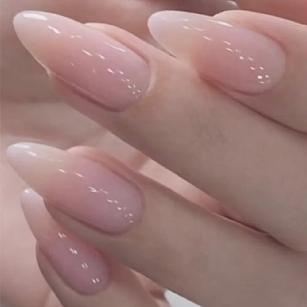 Best of 24Pcs Wearable False Nails With Glue Simple French Pink Ballerina Fake Nails Detachable Full Cover Nail Tips Press On Nails Reviews & Tips