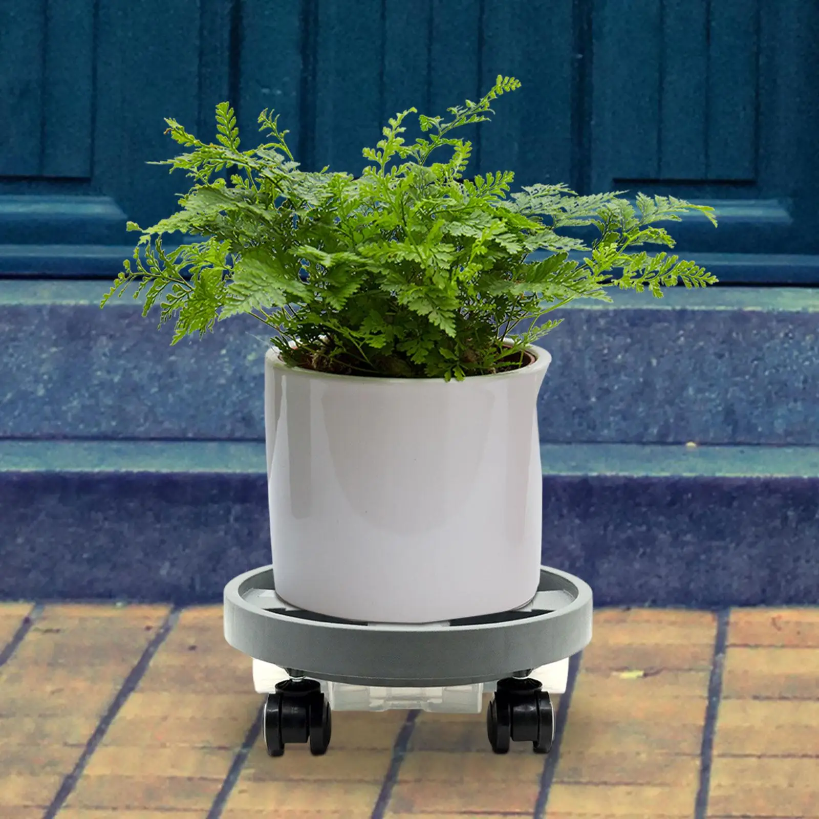 plant Rack on Rollers Movable Durable Flower Pot Stand Rolling Caster Planter Stand for Outdoor Flower Container