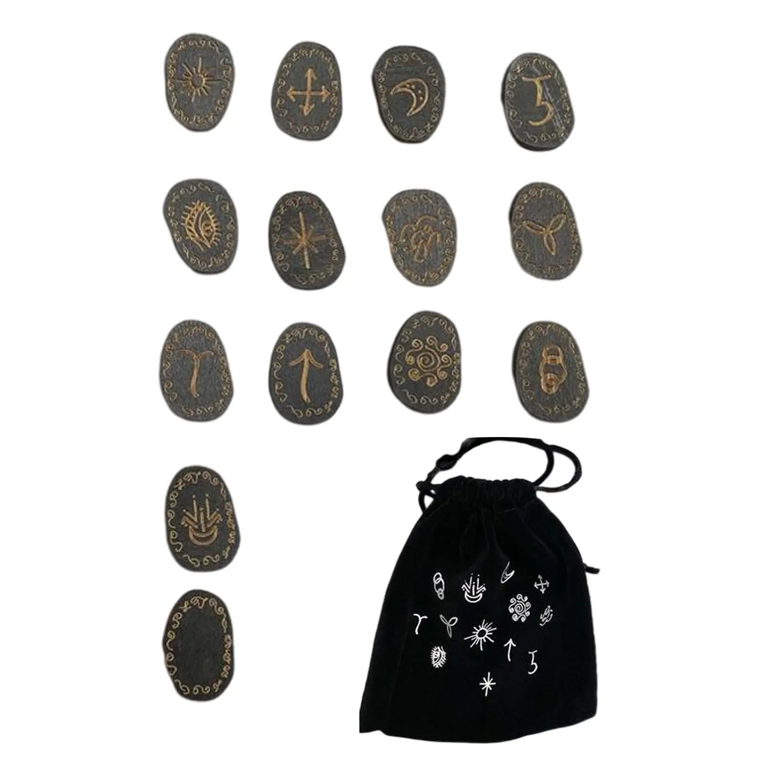 1Set Witch Runes Meditation  Home Decor Ornament Gifts for Kids 