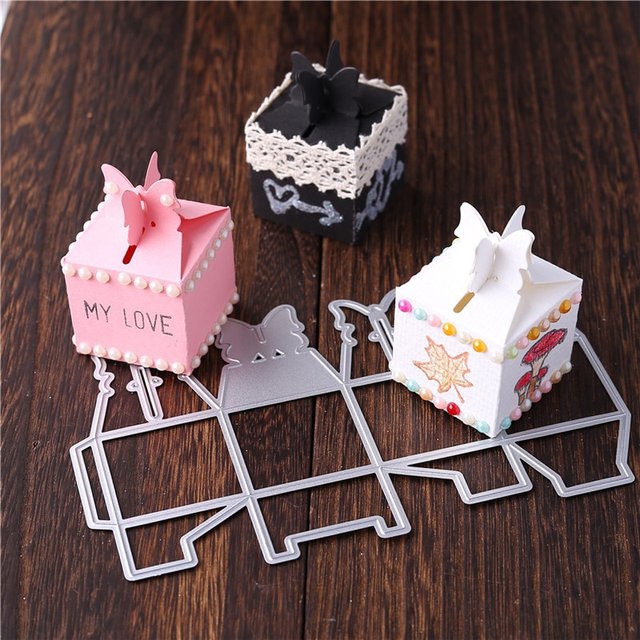 Large Size Metal Cutting Dies Candy Gift Wedding Box For Scrapbooking