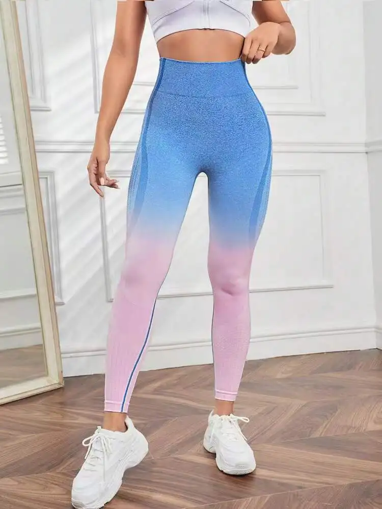 S0e7e1493e3f84395a9d85d45a86b1362b Sexy Women Yoga Leggings Gradient Seamless Sports Legging Gym Fitness Clothing Workout Leggins New Booty Push Up Tights Leggings