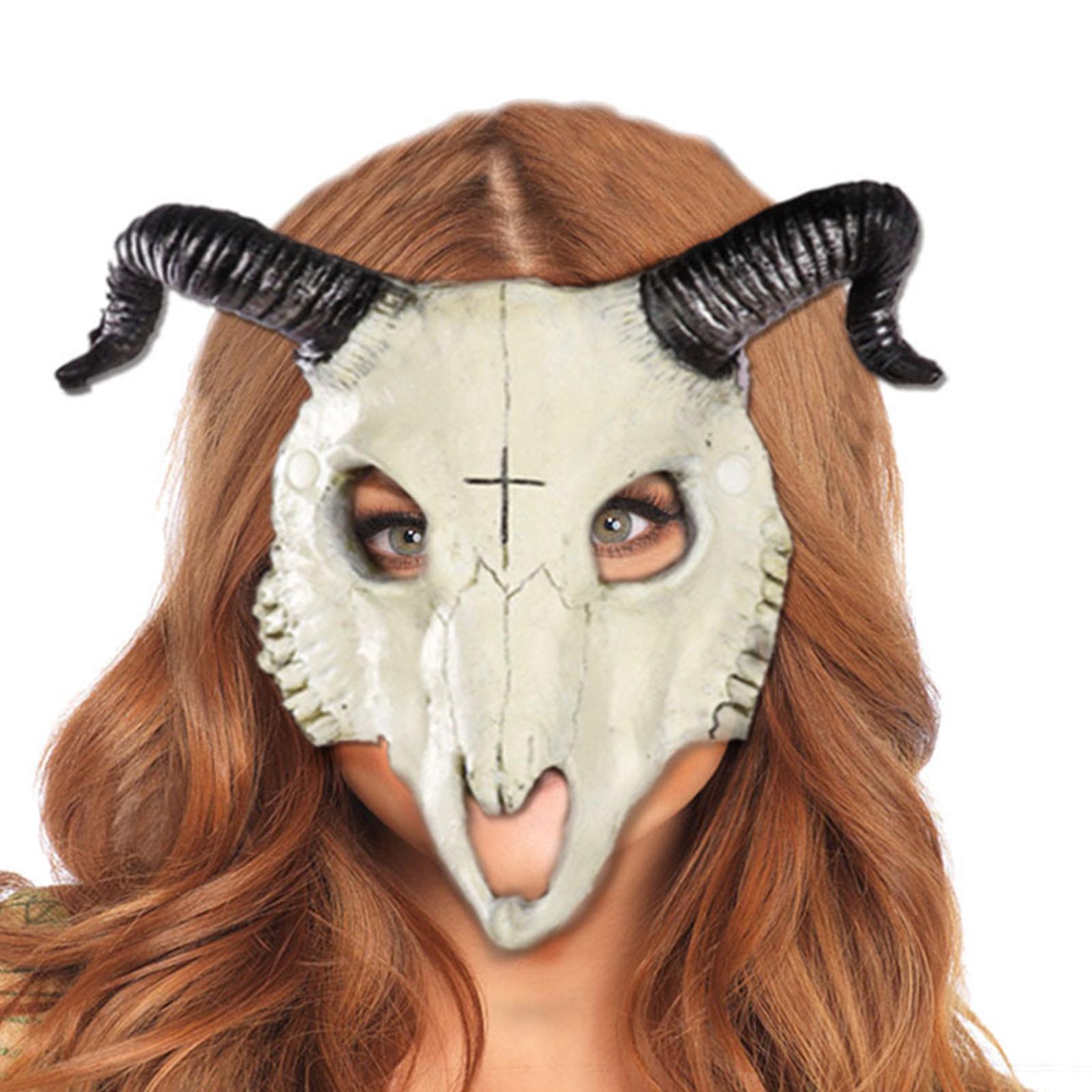 Halloween Goat Skull Mask Full Face for Rave Party Props Costume Accessories