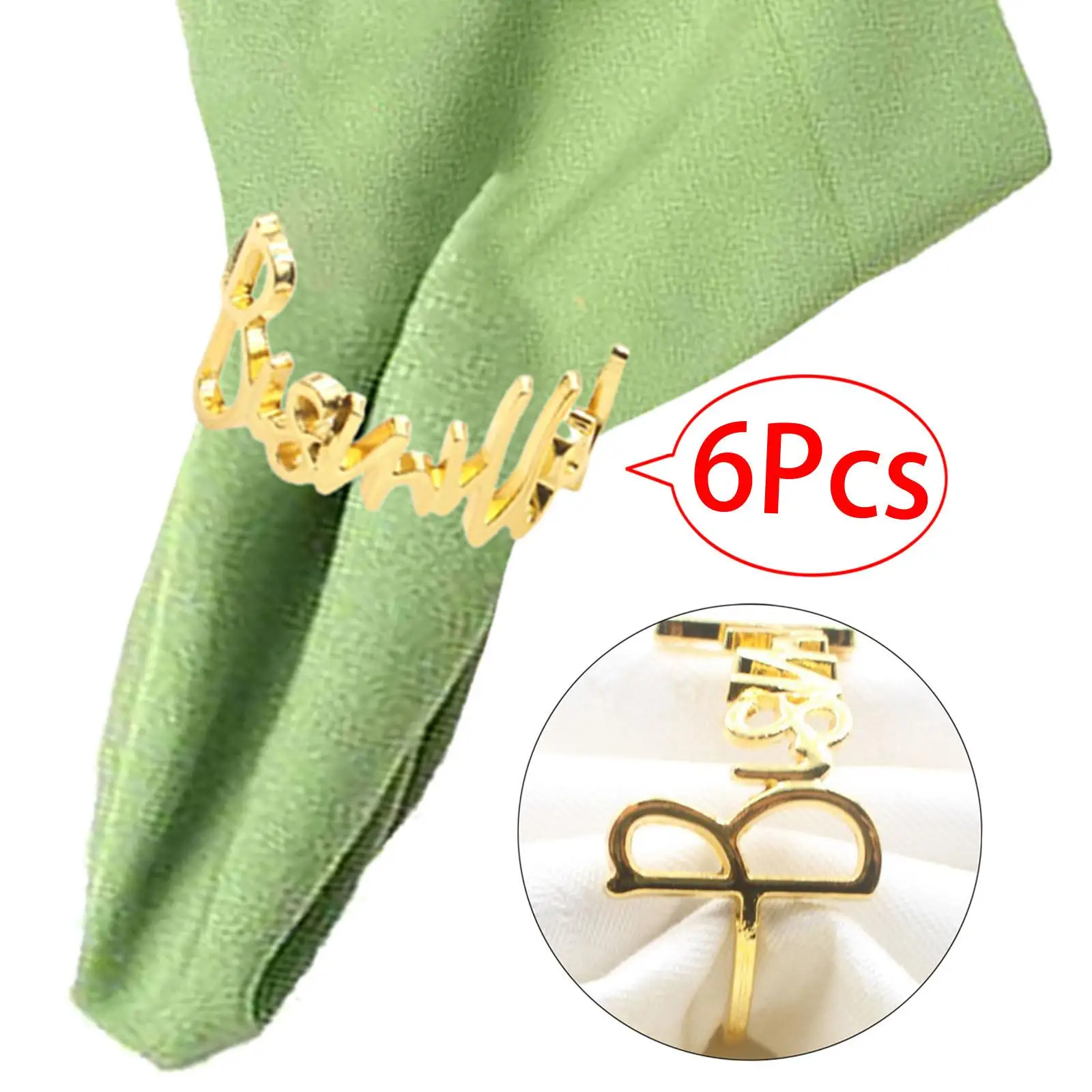 Napkin Rings Crafts Adornment Decoration Simple Napkin Rings Holder for Family Gathering Receptions Weddings Holidays Kitchen