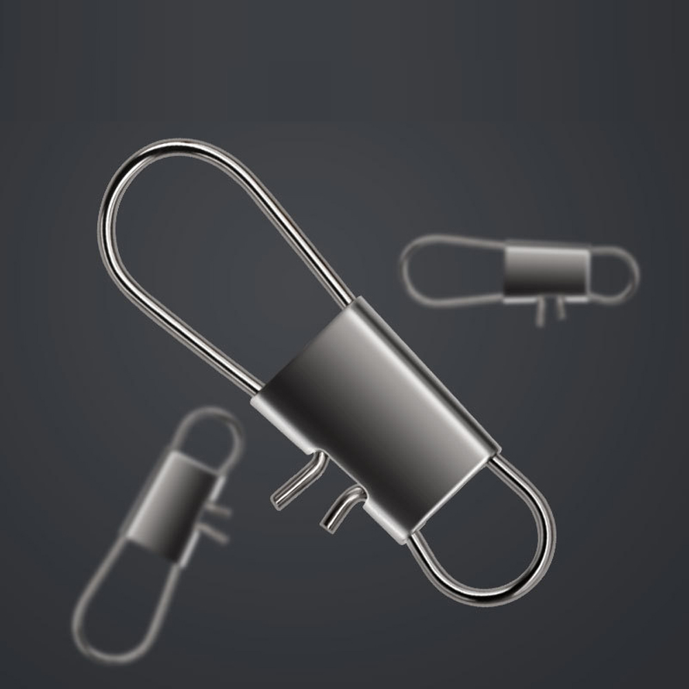 DNDYUJU 50-100 stücke Carbon Stahl Angeln Stecker Angeln Snap Pin Rolling Swivel Angeln Köder Tackle Angeln Haken Werkzeug snap – Detail 8
