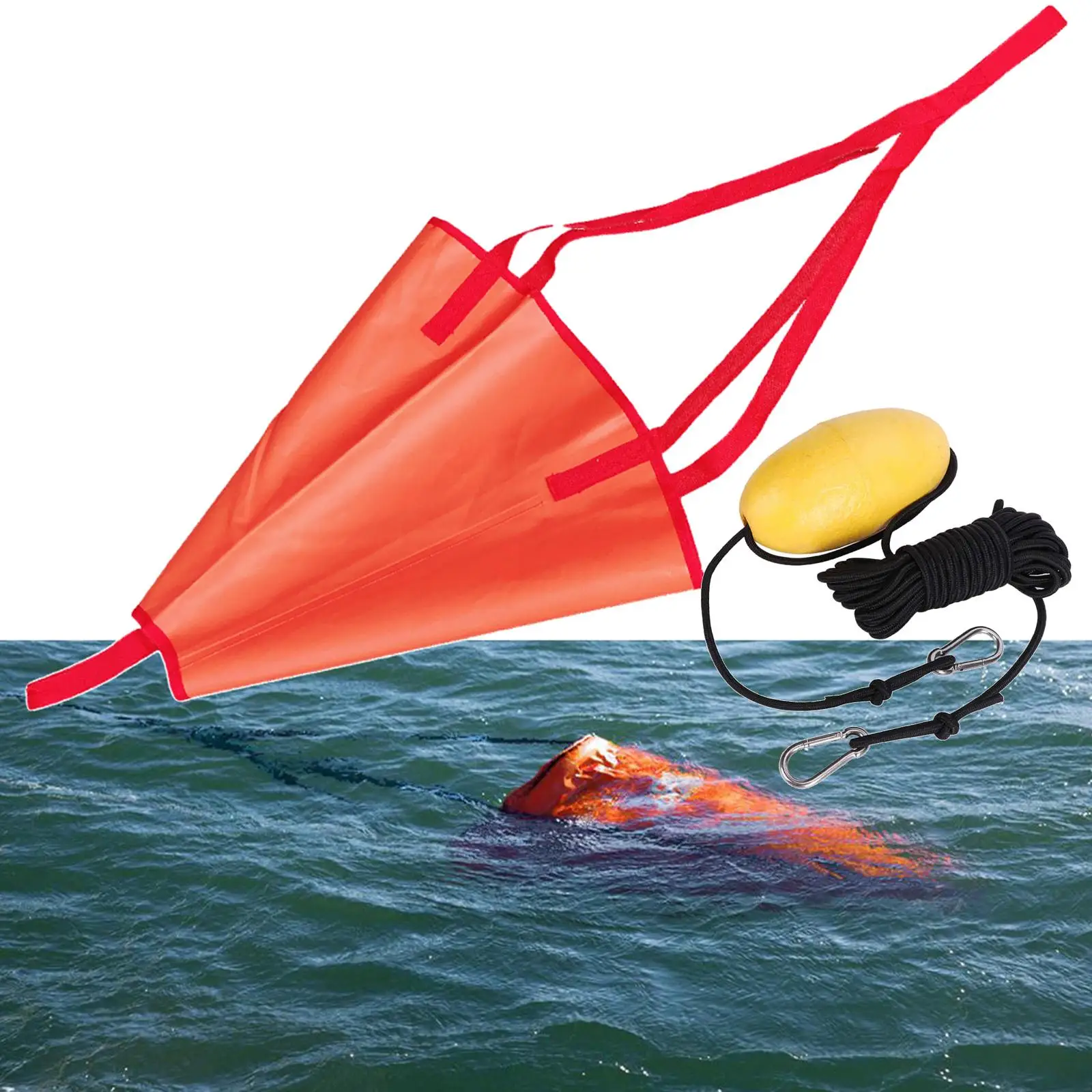 Buoy Brake Webbing Anchor Buoy Trolling  Sea Anchor for Kayak