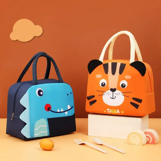 Lucare Lunch Box Pouch Convenient Portable Cartoon Colors Insulated Lunch  Box Cooler Bag for Fishing 1