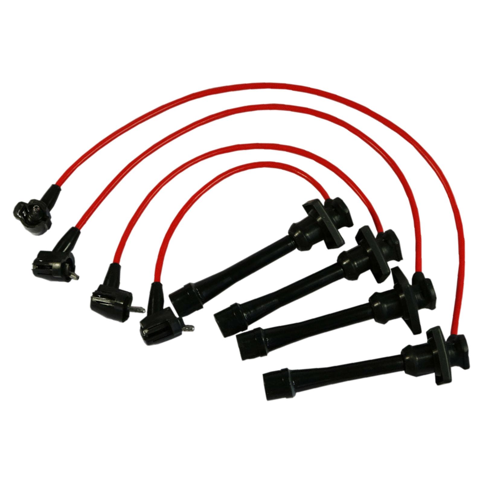 4x Spark Plug Wires Silicone Outer for   1.6L 1.8L 1993-1997