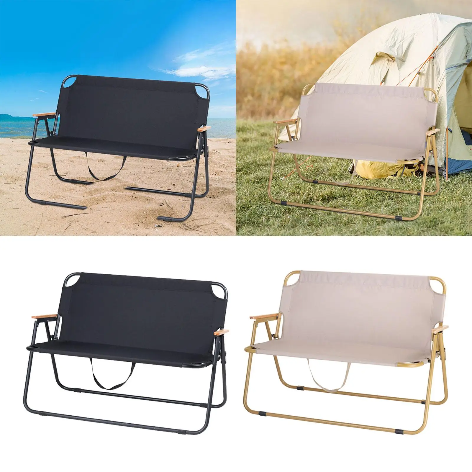 Folding Camping Chair Backpacking Travel Picnic Lightweight Double Chair Fishing Camping Stool Chair Patio Camping Seat Armchair