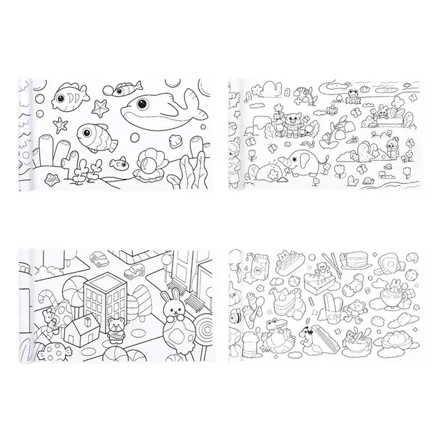 Coloring Roll For Kids Children Wall Poster Coloring Sheet 3-Meter Sticky Coloring  Posters For Classroom Wall Rich Animal - AliExpress