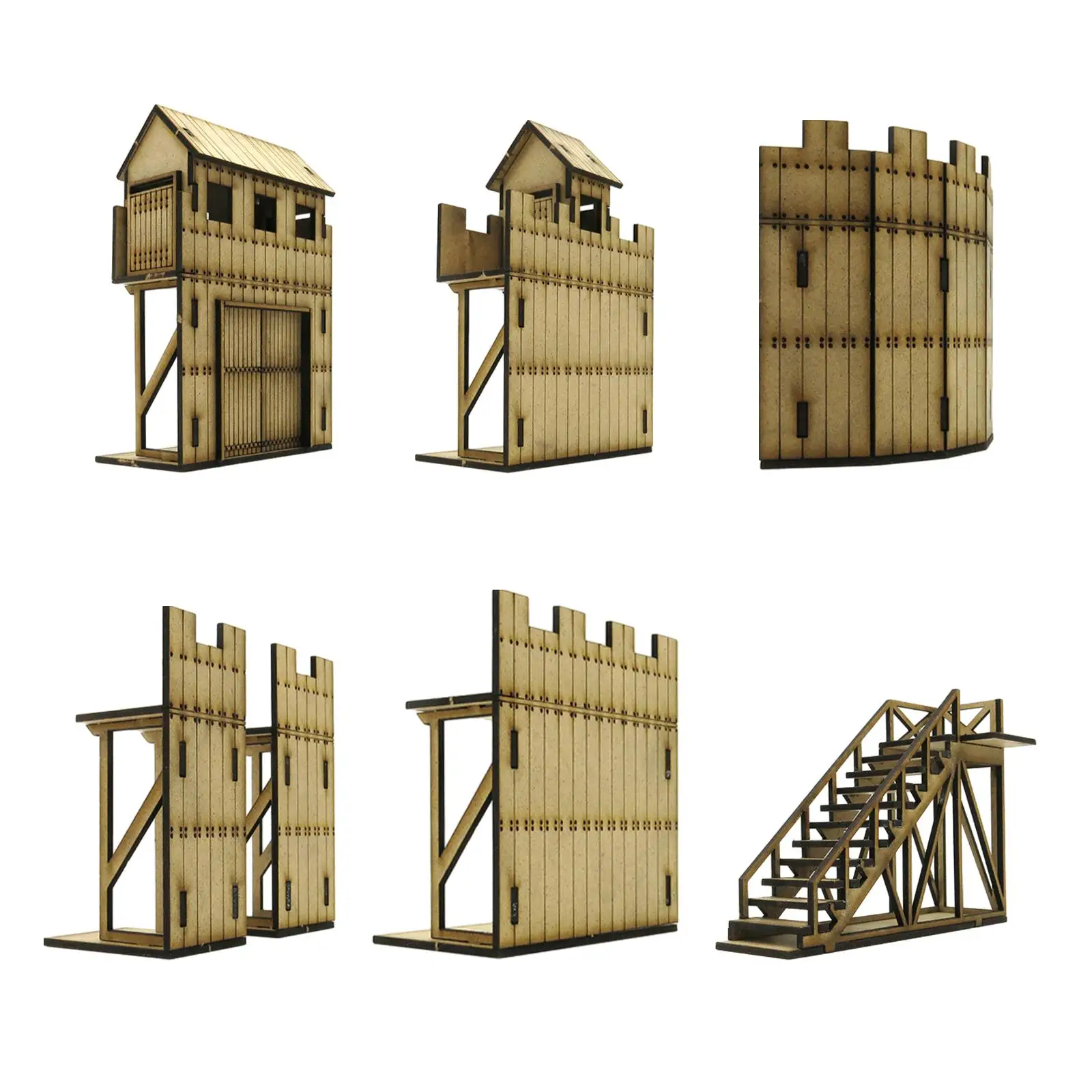 1:72 Building Model Kits 3D Puzzles Innteractive Camp Architecture Scene for Micro Landscape Model Railway War Scene Sand Table